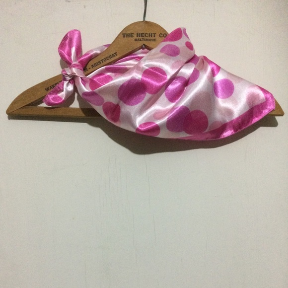 Accessories - NWOT pink and white spotted scarf